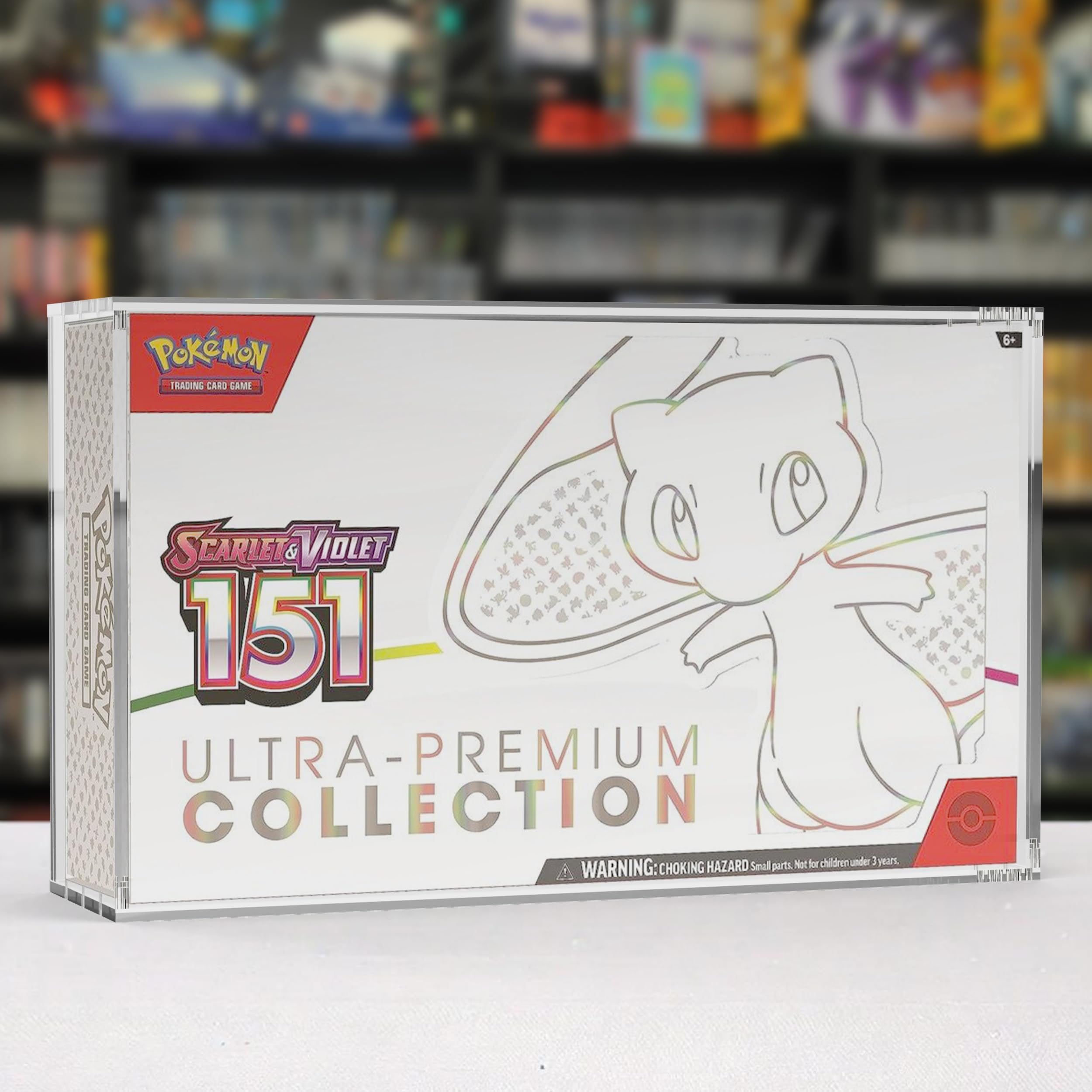 EVORETRO Vitrine Acryl Aufbewahrungsbox für Pokemon Scarlet und Violet 151 Ultra Premium Collection 1 Stück schützende staubdichte UV-beständige Vitrine