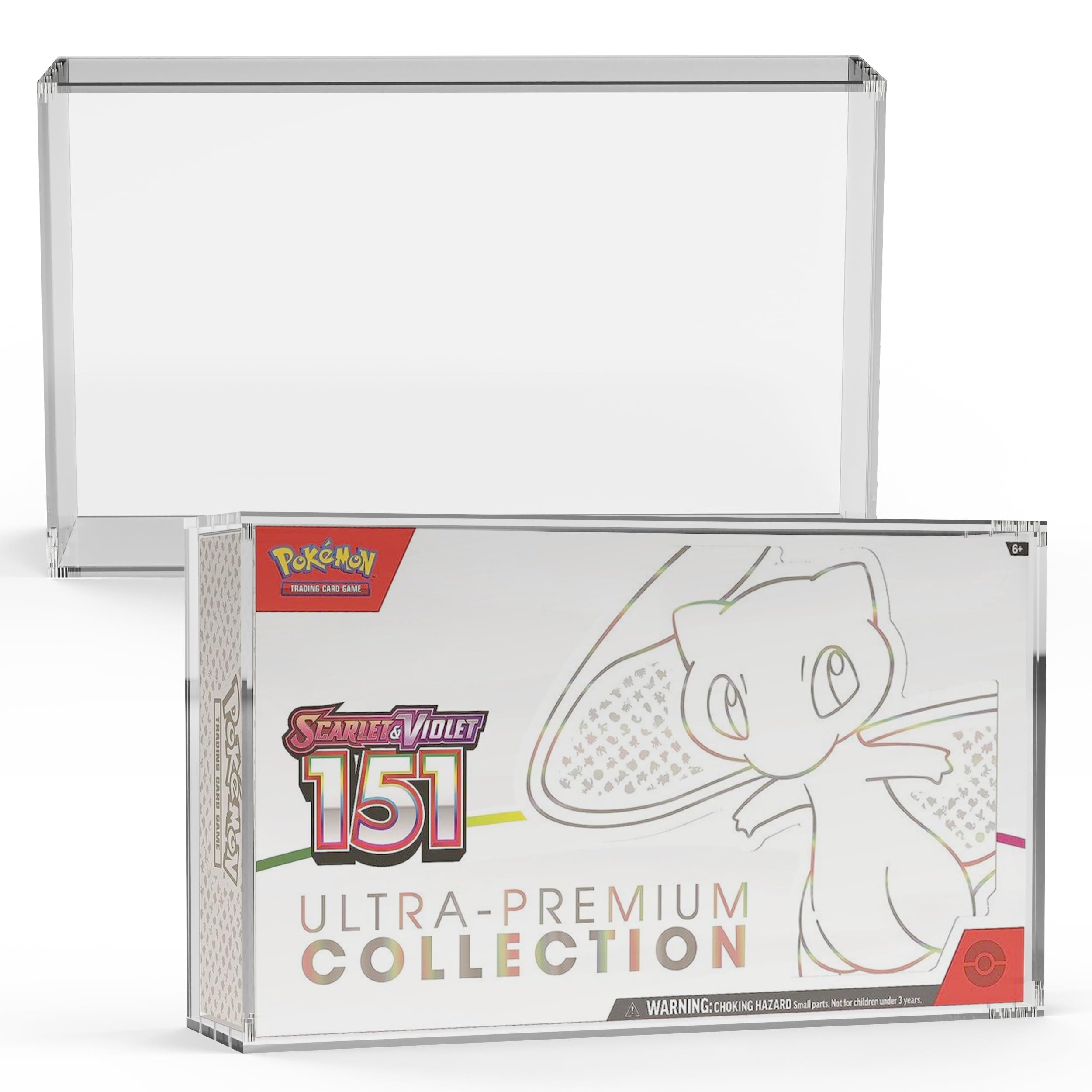 EVORETRO Vitrine Acryl Aufbewahrungsbox für Pokemon Scarlet und Violet 151 Ultra Premium Collection 1 Stück schützende staubdichte UV-beständige Vitrine