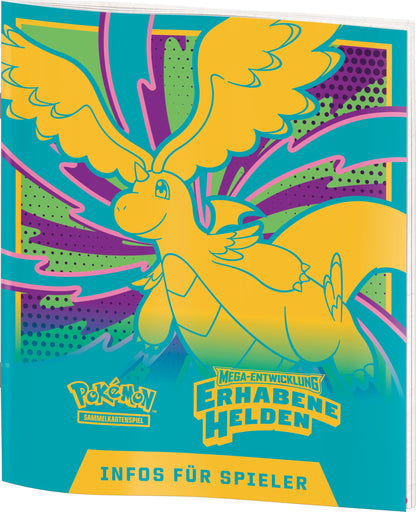 Pokémon-Sammelkartenspiel: Top-Trainer-Box Mega-Entwicklung – Erhabene Helden (1 Vollbild-Promokarte, 9 Boosterpacks &amp; Premium-Zubehör)