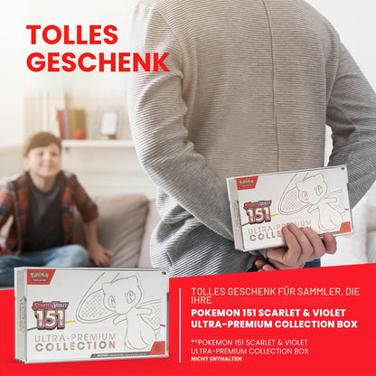 EVORETRO Vitrine Acryl Aufbewahrungsbox für Pokemon Scarlet und Violet 151 Ultra Premium Collection 1 Stück schützende staubdichte UV-beständige Vitrine
