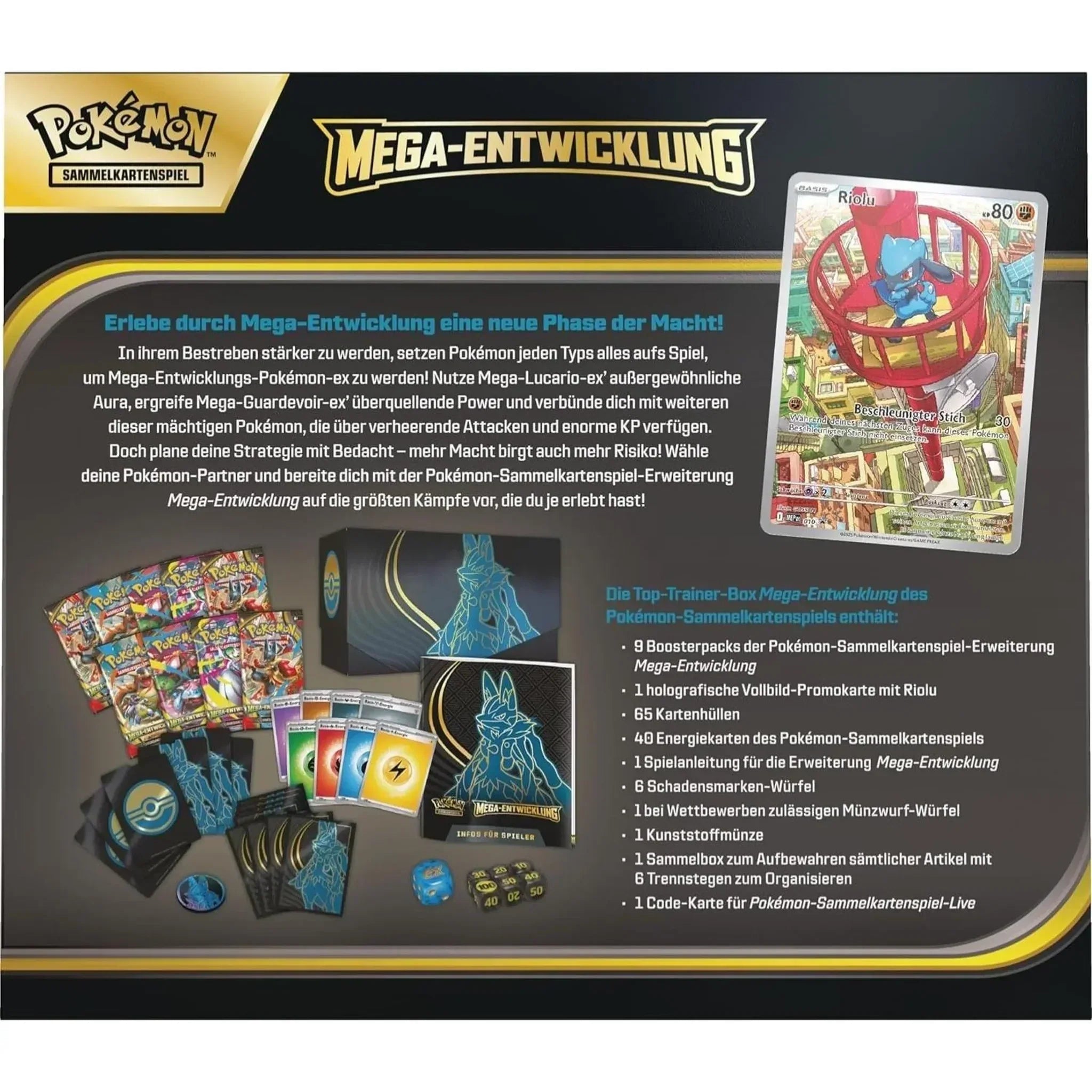 Pokémon - Mega-Entwicklung Lucario Top Trainer Box - DE